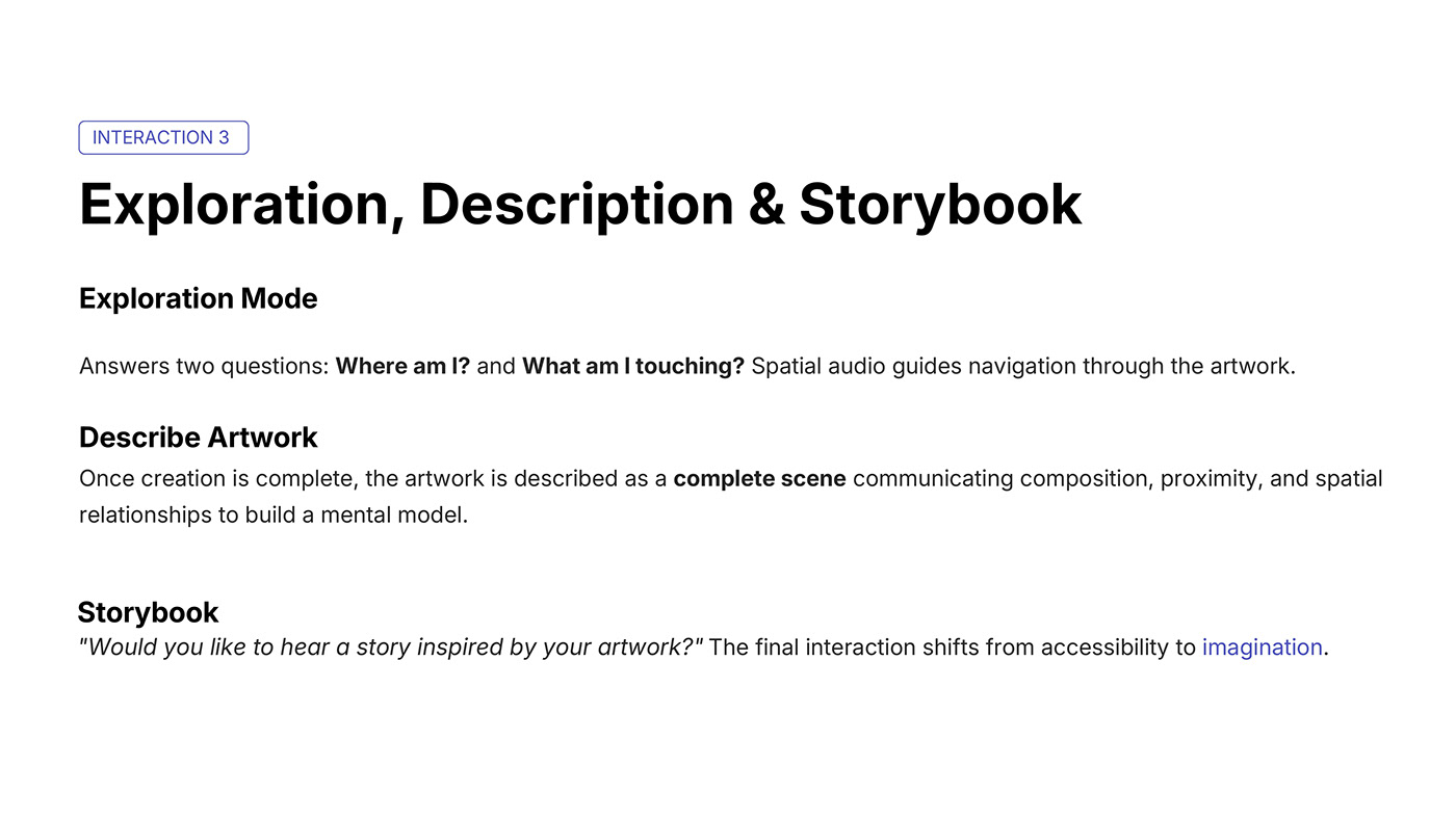 Exploration, Description & Storybook documentation sheet.